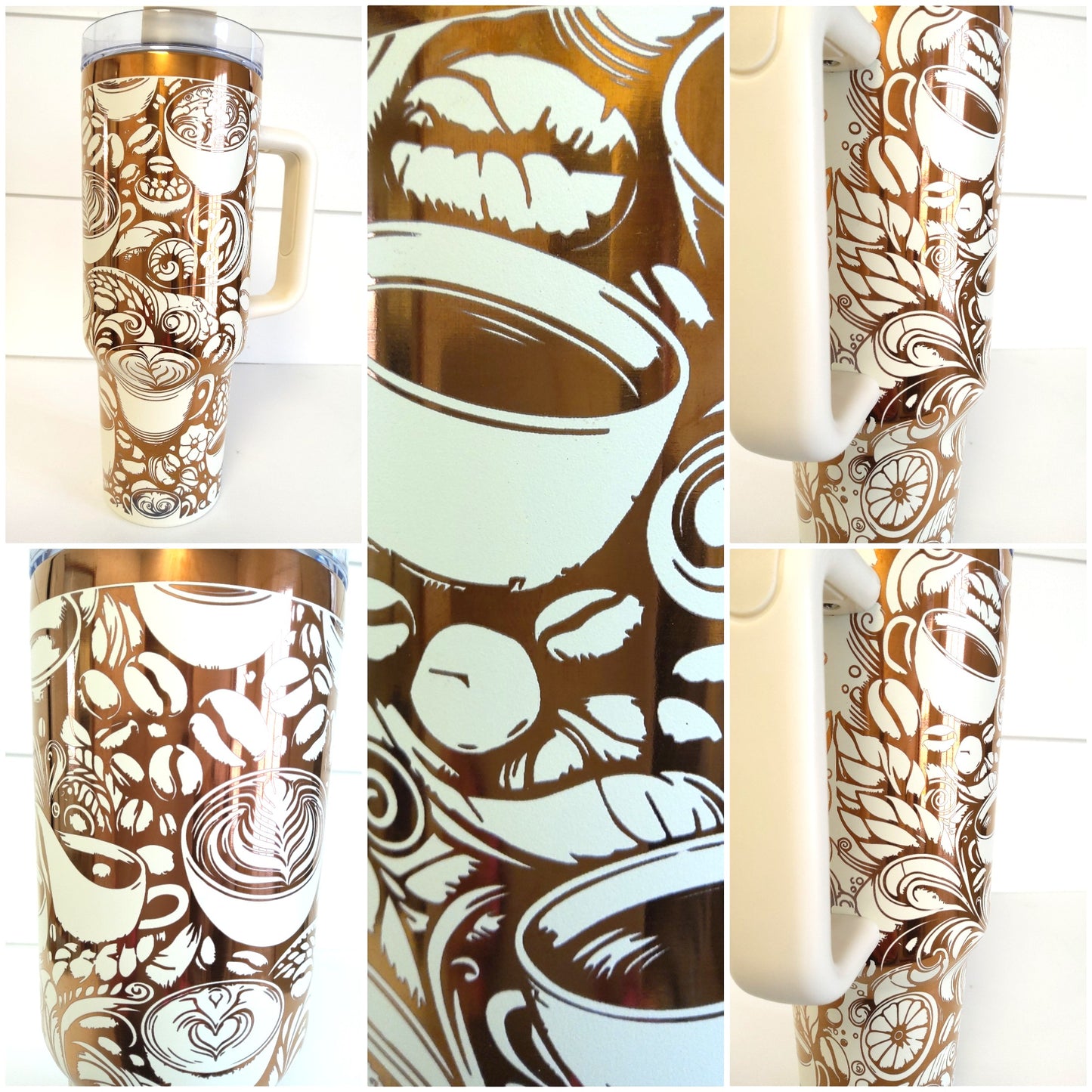 Coffee Beans and Cups 40oz Tumblers